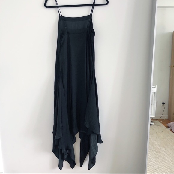 Silky Black 90s Midi Tank Dress - Picture 6 of 8